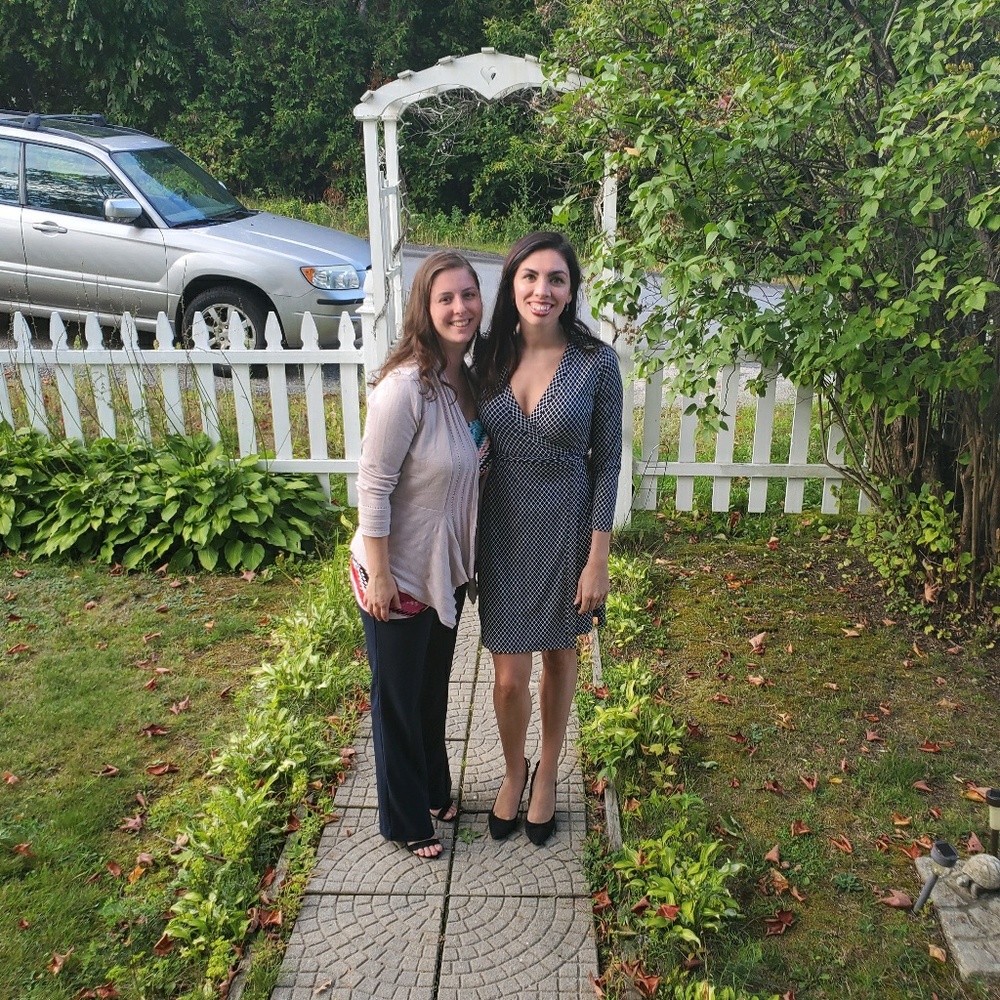 Calvin Klein Wrap Dress Navy/White Size 6